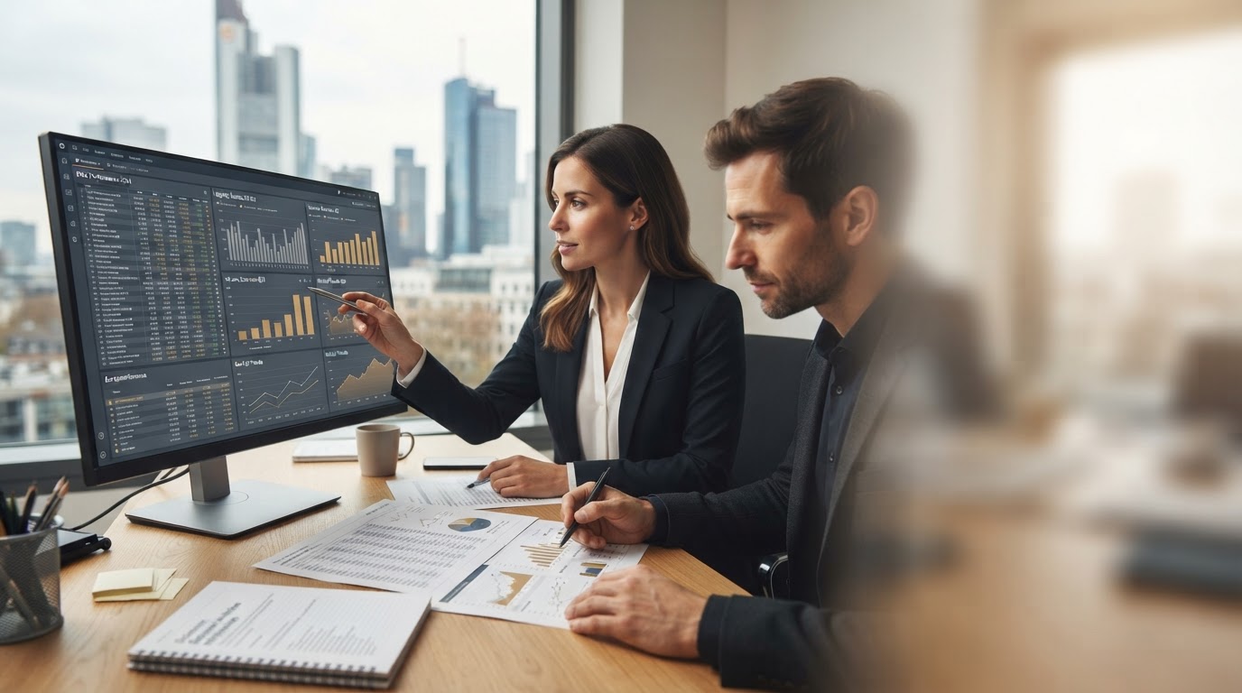 Trutera Trade Dashboard-Ansicht mit Datenanalyse für Anlageentscheidungen